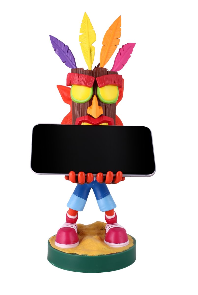Crash - Aku Aku - Cable Guy/Kontroller tartó figura töltő kábellel