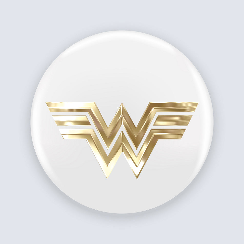 DC Comics - Wonder Woman - Arany fényes logós Kitűző