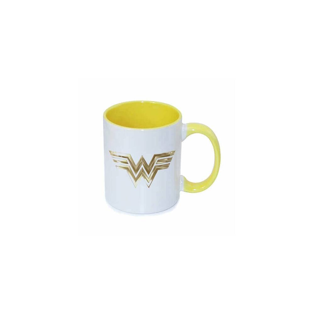 Wonder Woman bögre arany logó sárga festett