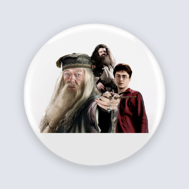 Harry Potter - Dumbledore-Harry-Hagrid - Kitűző