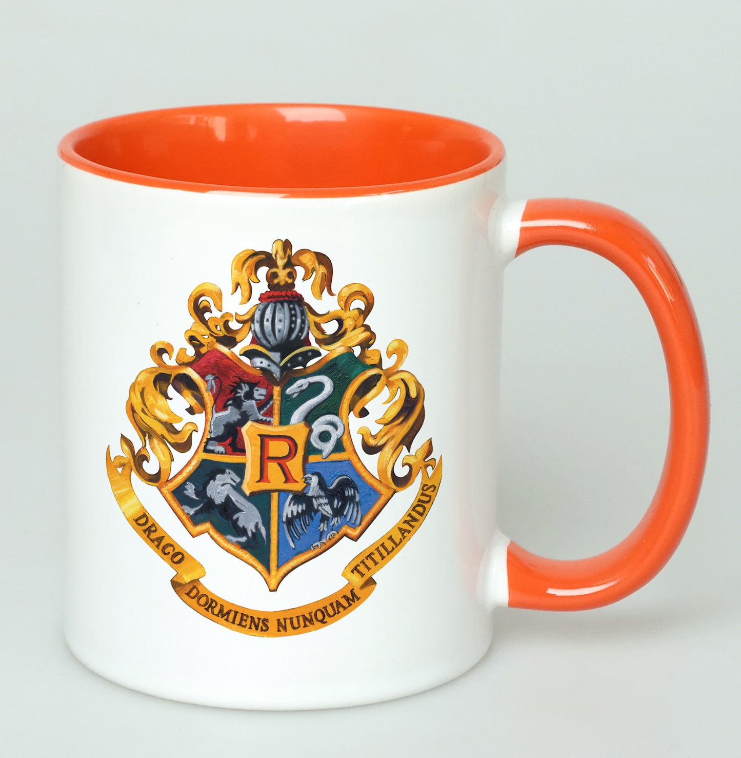 Harry Potter - Roxfort - Bögre - Narancs belsejű és fülű bögre