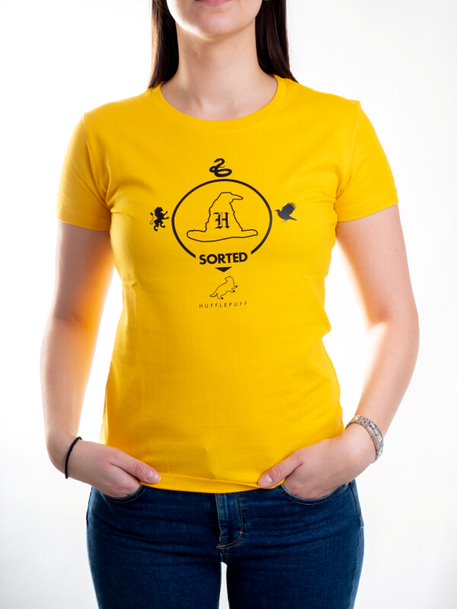 Harry Potter -Hugrabug Teszlek - Sárga Női póló